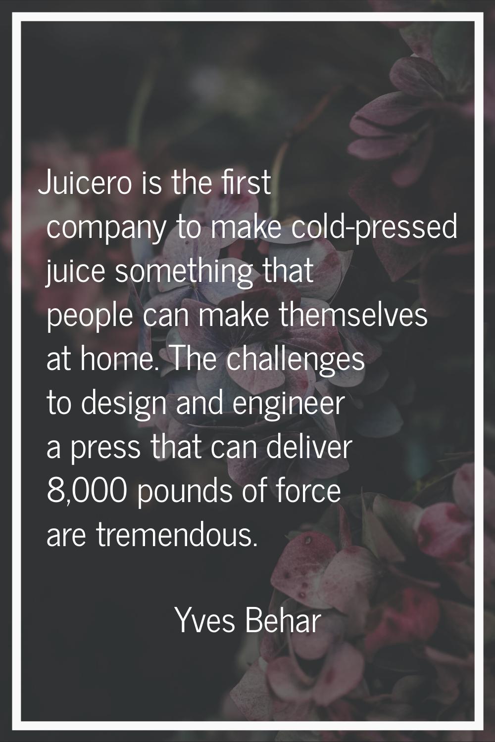 Juicero is the first company to make cold-pressed juice something that people can make themselves a