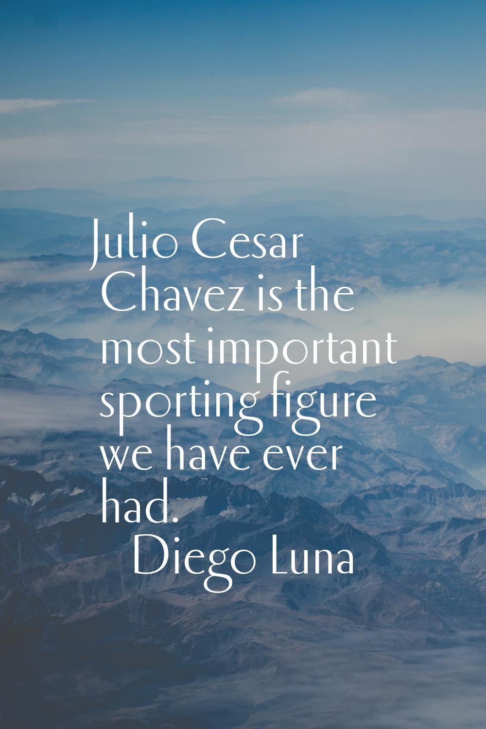 Julio Cesar Chavez is the most important sporting figure we have ever had.