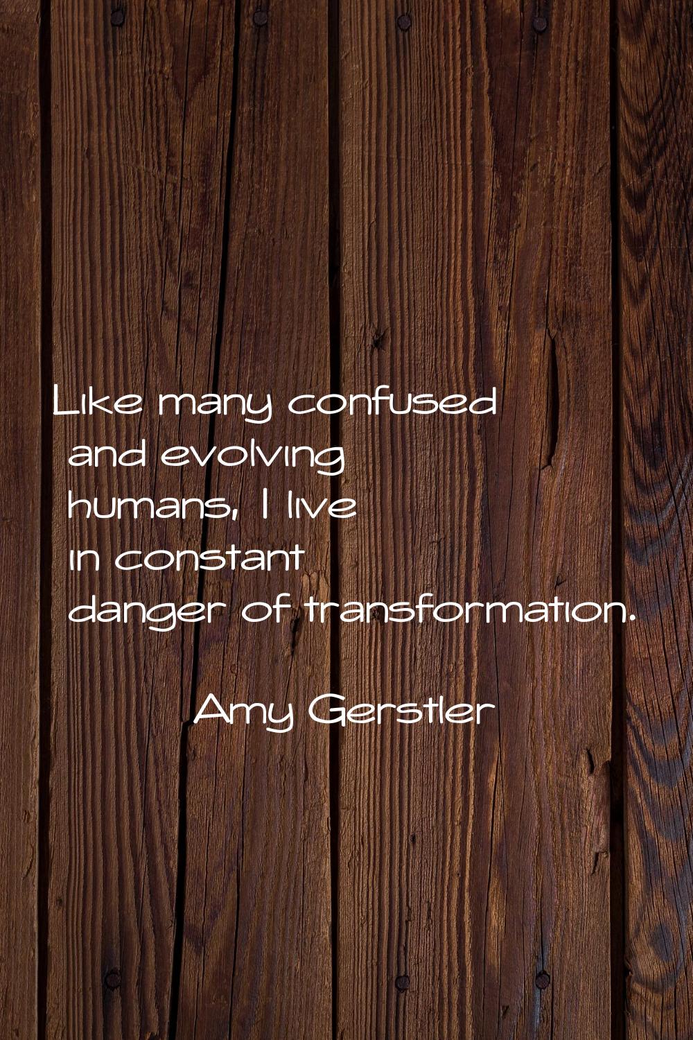 Like many confused and evolving humans, I live in constant danger of transformation.