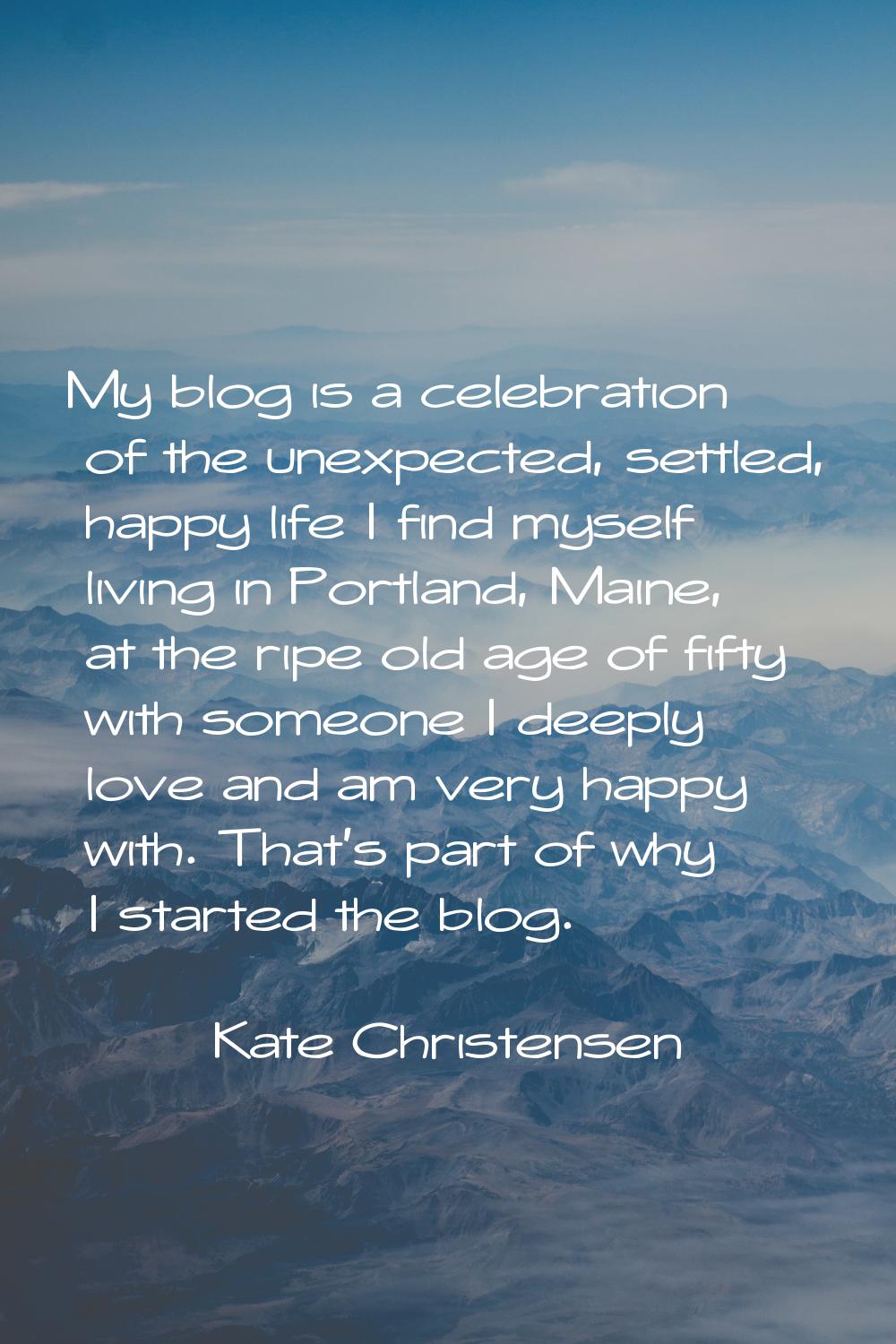 My blog is a celebration of the unexpected, settled, happy life I find myself living in Portland, M