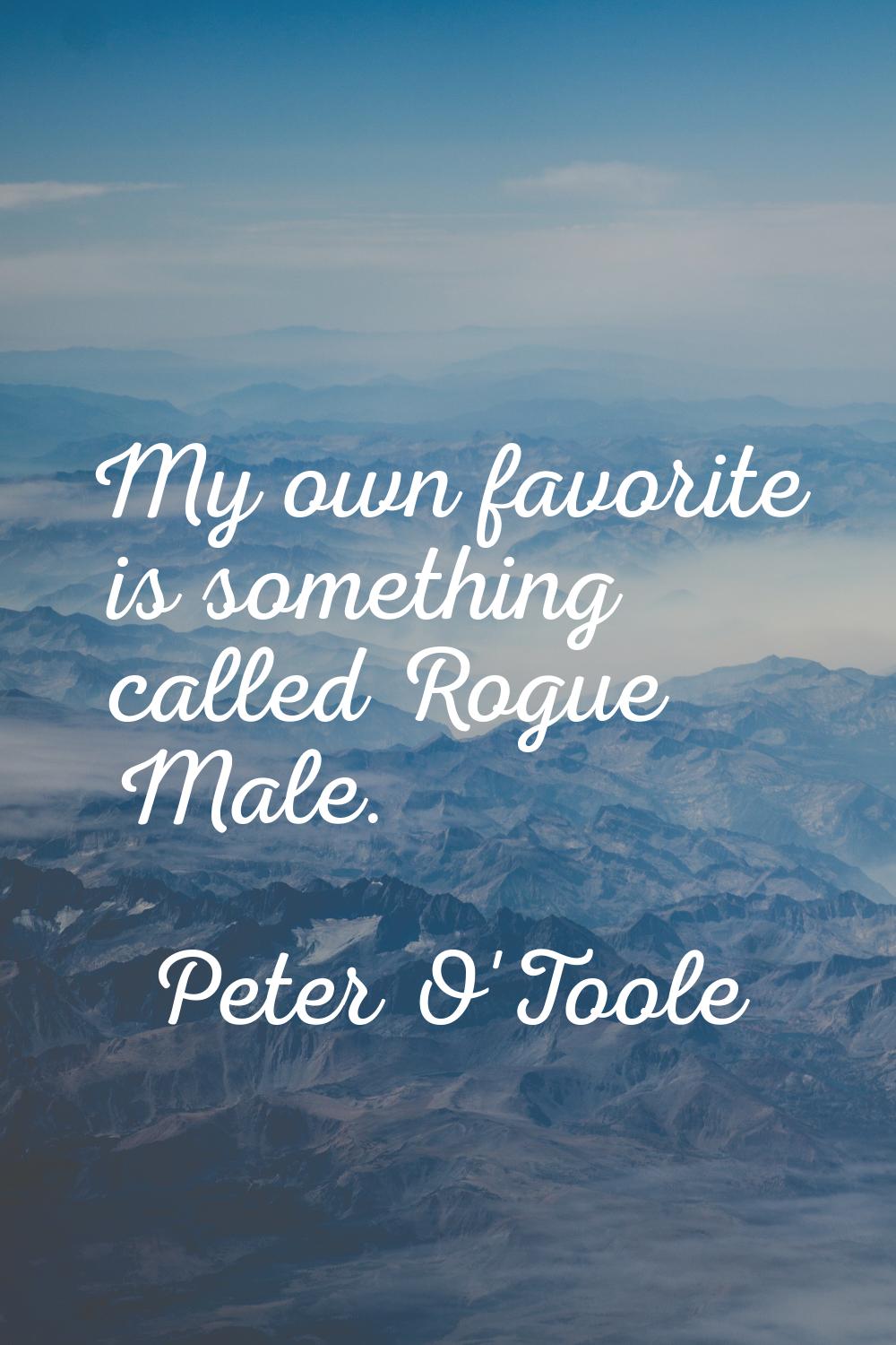 My own favorite is something called Rogue Male.