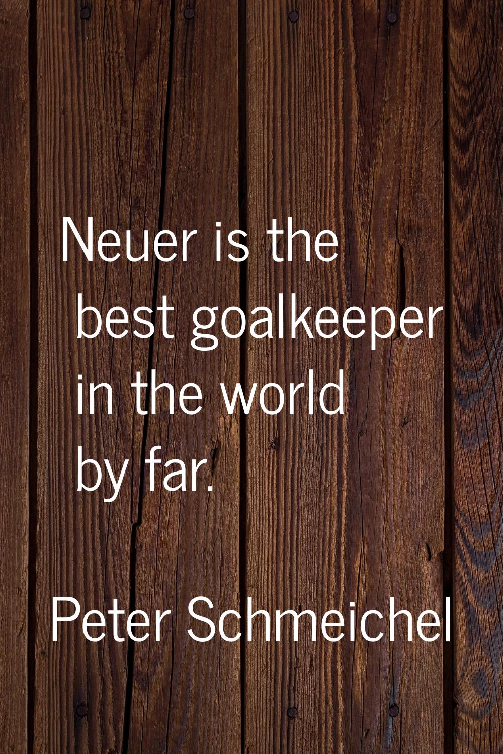 Neuer is the best goalkeeper in the world by far.