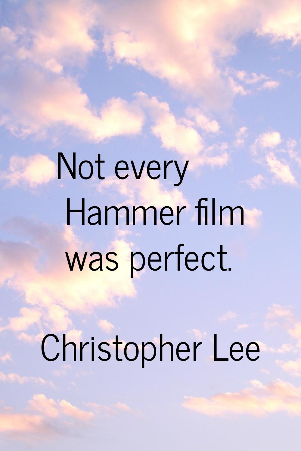 Not every Hammer film was perfect.