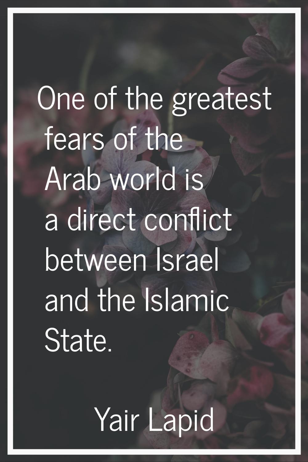 One of the greatest fears of the Arab world is a direct conflict between Israel and the Islamic Sta