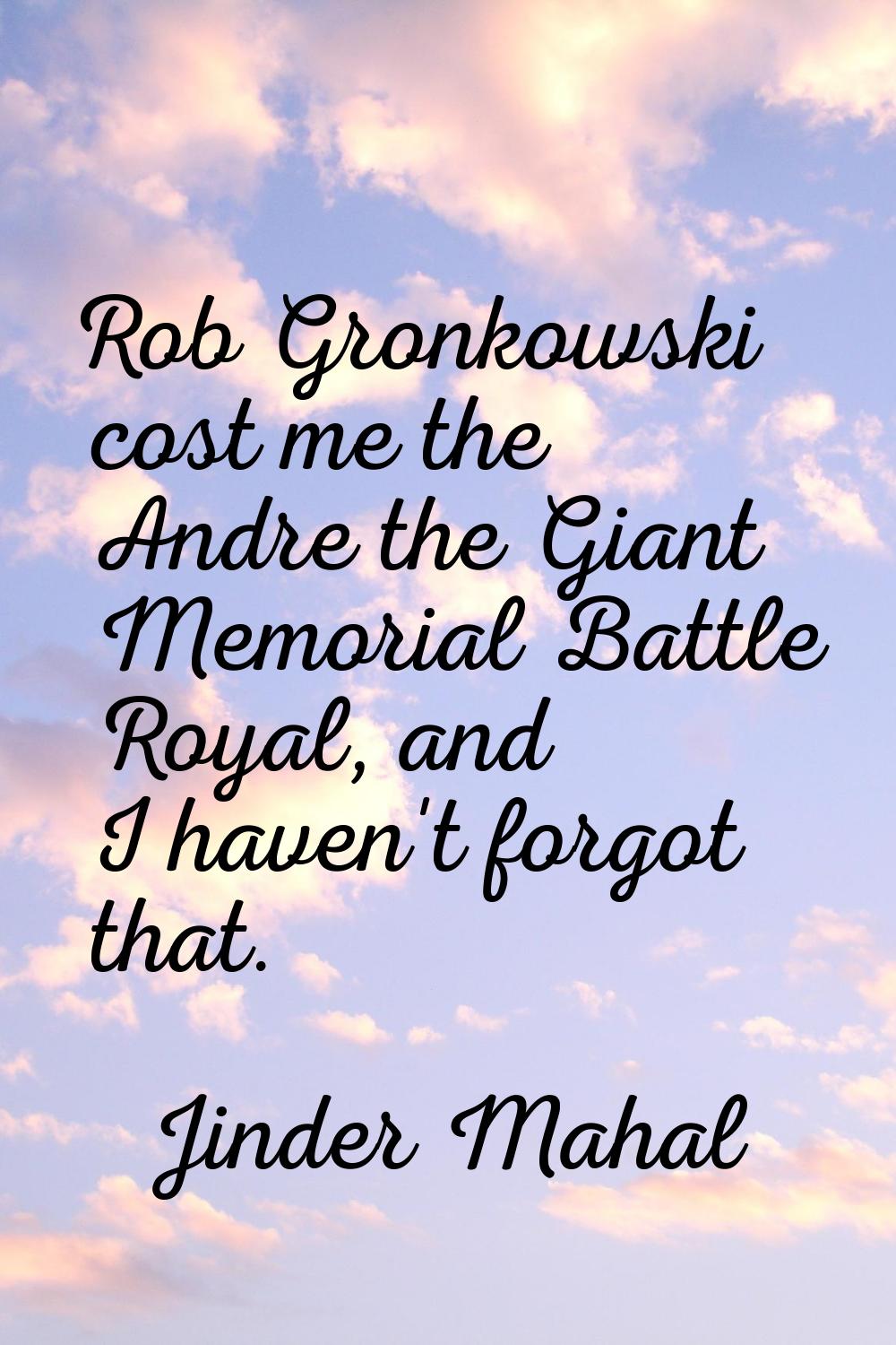 Rob Gronkowski cost me the Andre the Giant Memorial Battle Royal, and I haven't forgot that.