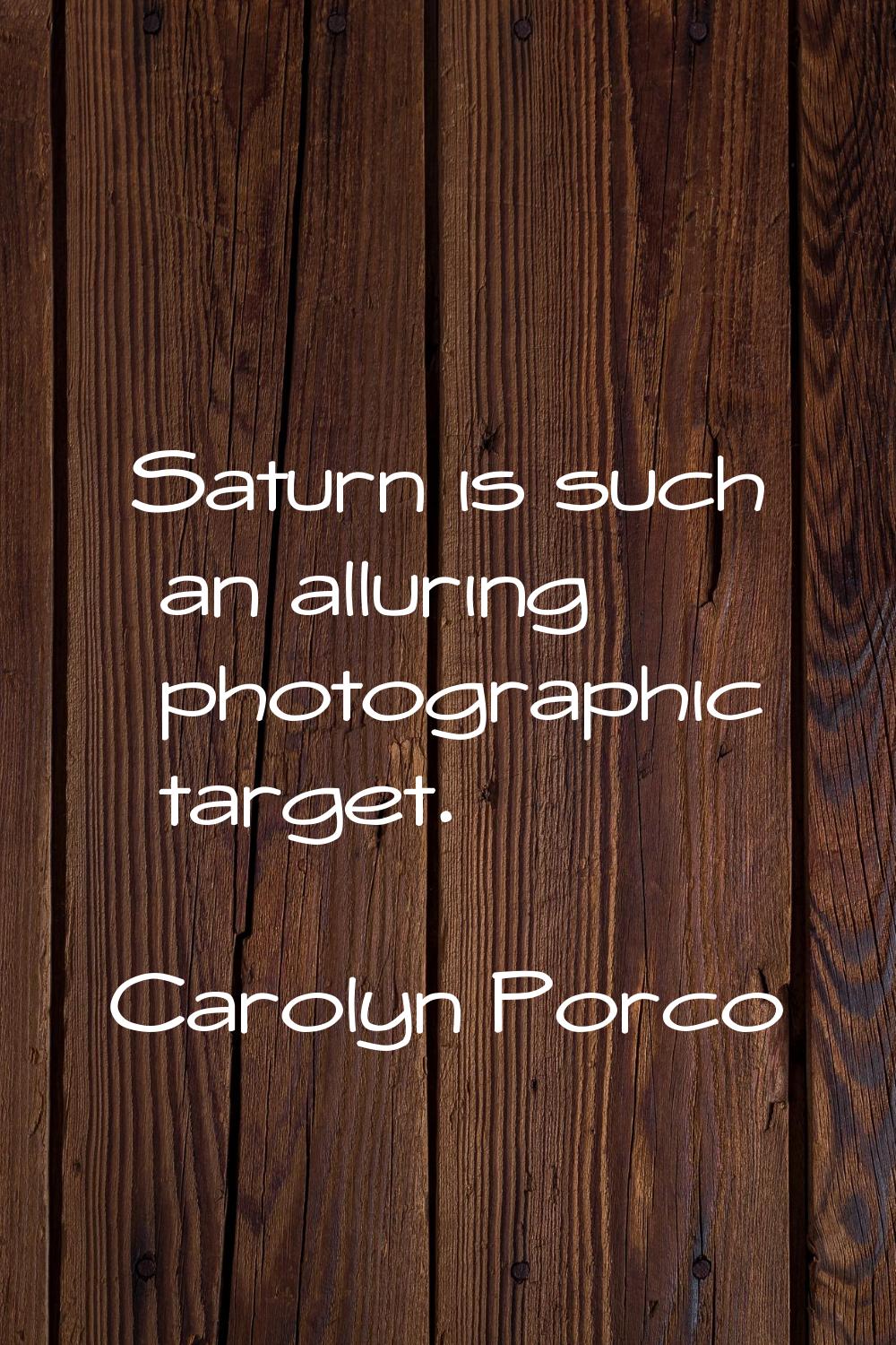 Saturn is such an alluring photographic target.