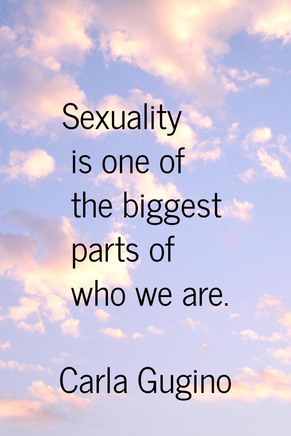 Sexuality is one of the biggest parts of who we are.