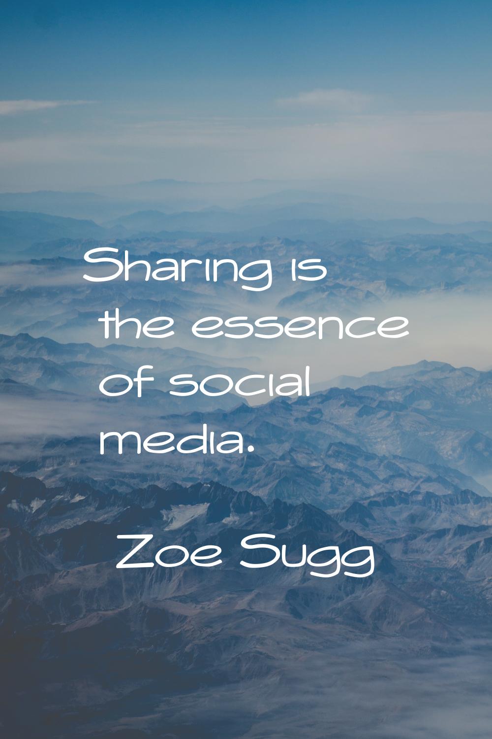 Sharing is the essence of social media.