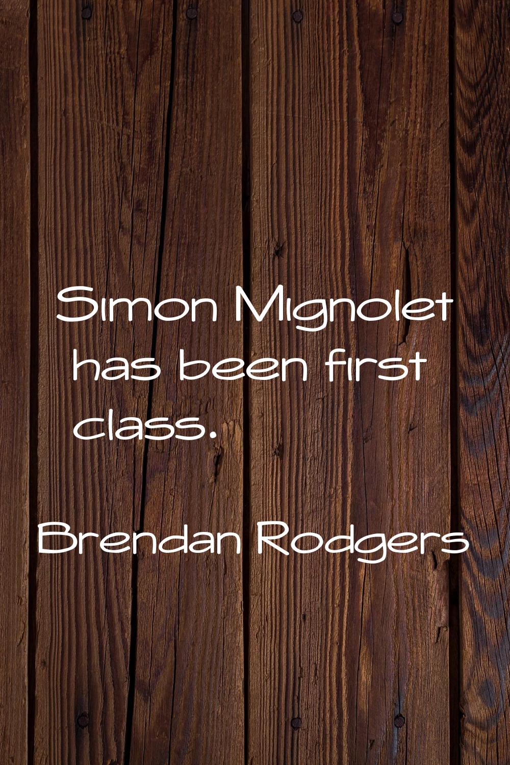 Simon Mignolet has been first class.