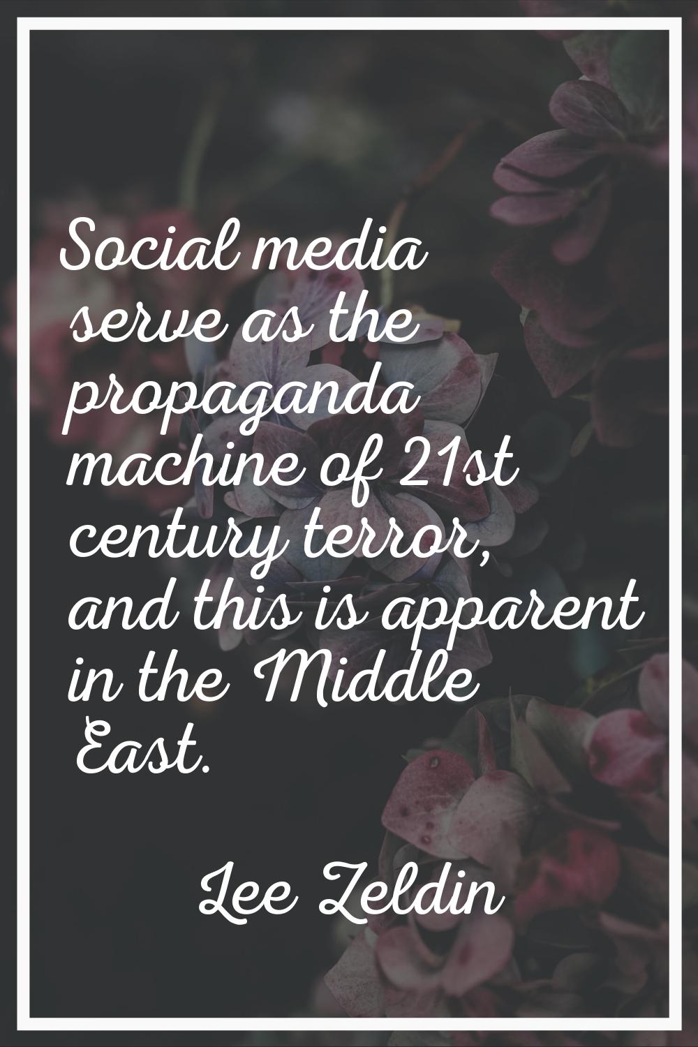 Social media serve as the propaganda machine of 21st century terror, and this is apparent in the Mi