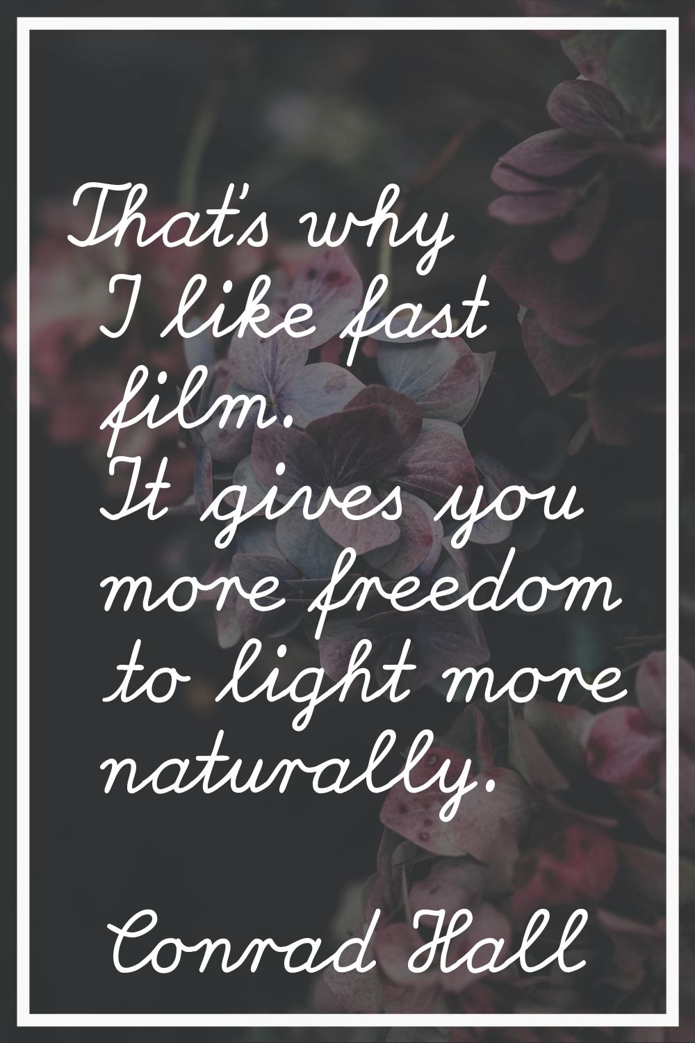 That's why I like fast film. It gives you more freedom to light more naturally.
