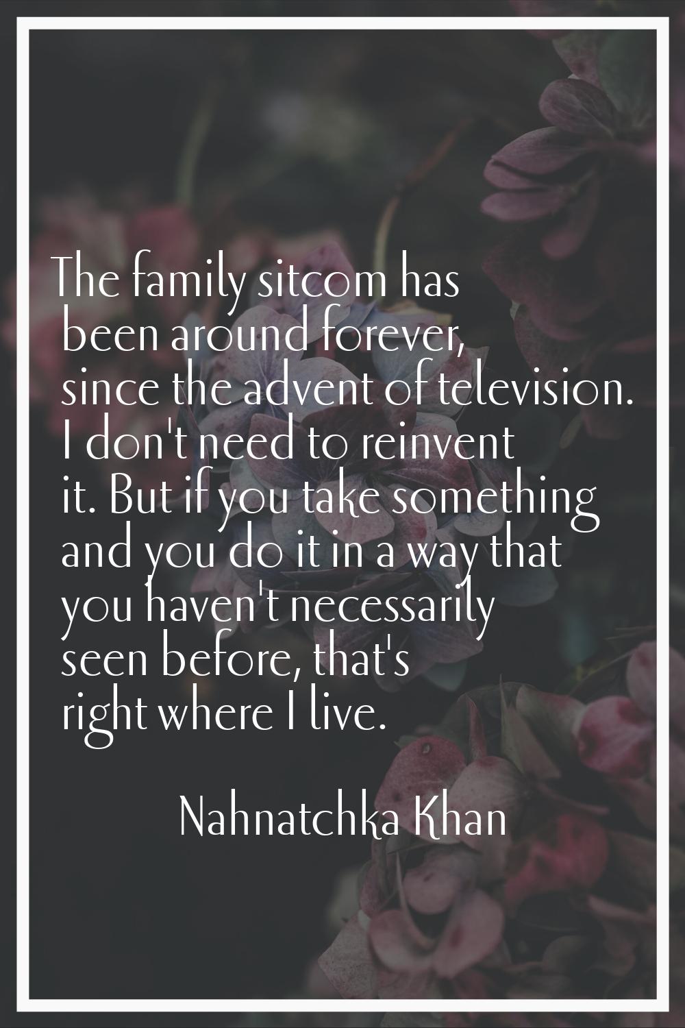 The family sitcom has been around forever, since the advent of television. I don't need to reinvent