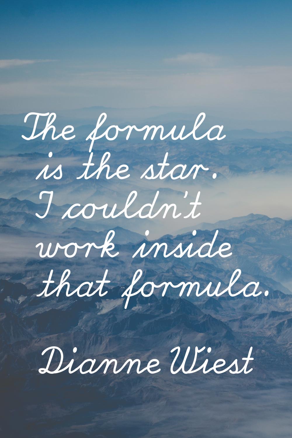 The formula is the star. I couldn't work inside that formula.
