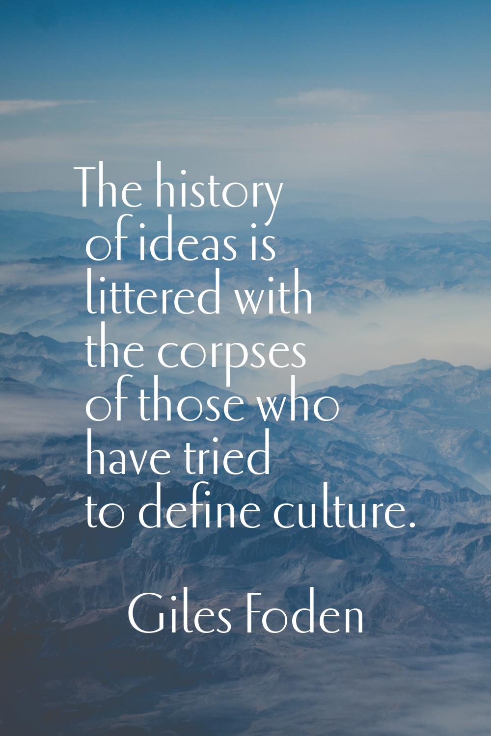 The history of ideas is littered with the corpses of those who have tried to define culture.