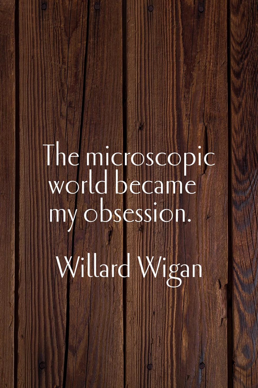 The microscopic world became my obsession.