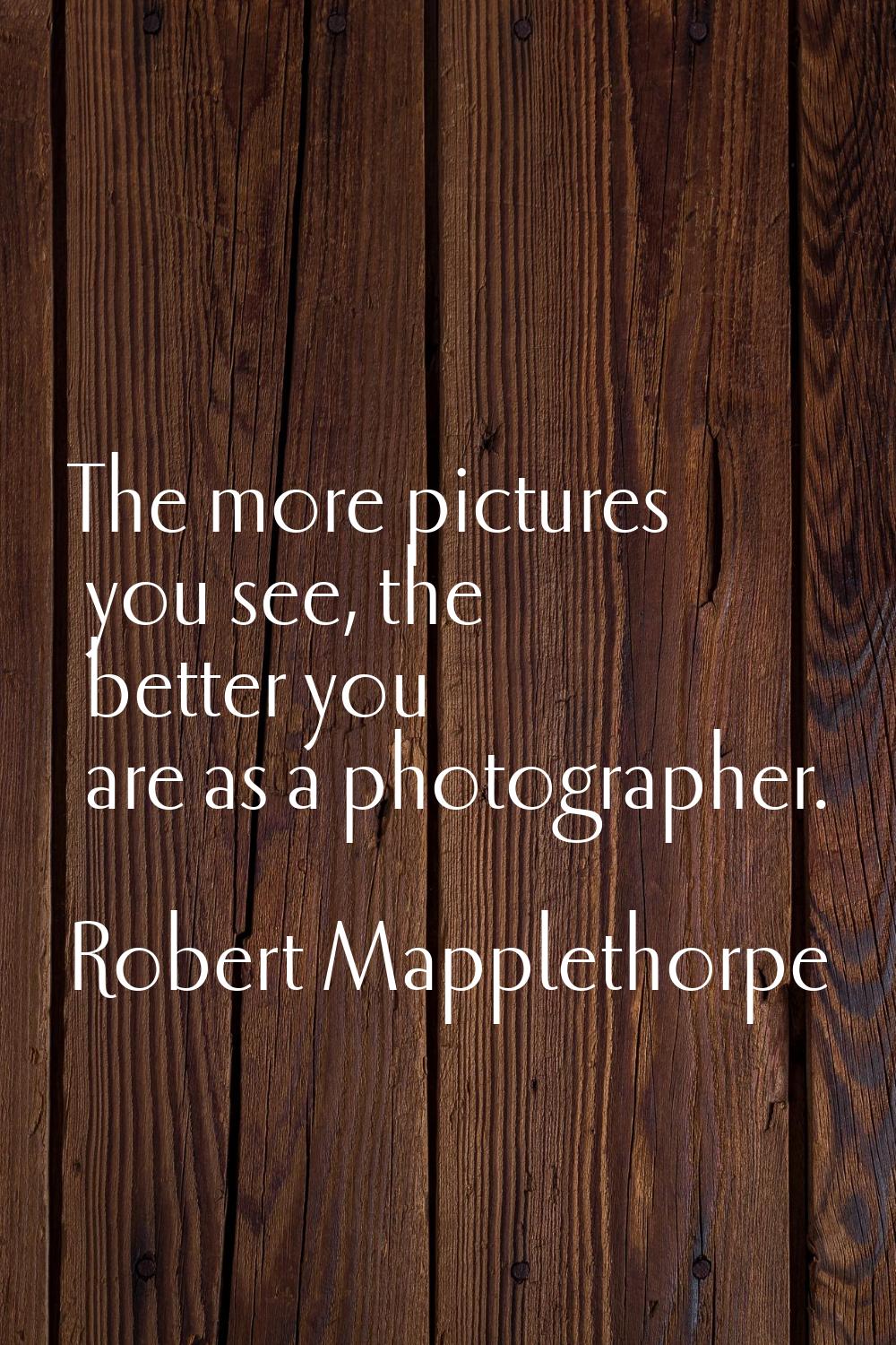 The more pictures you see, the better you are as a photographer.