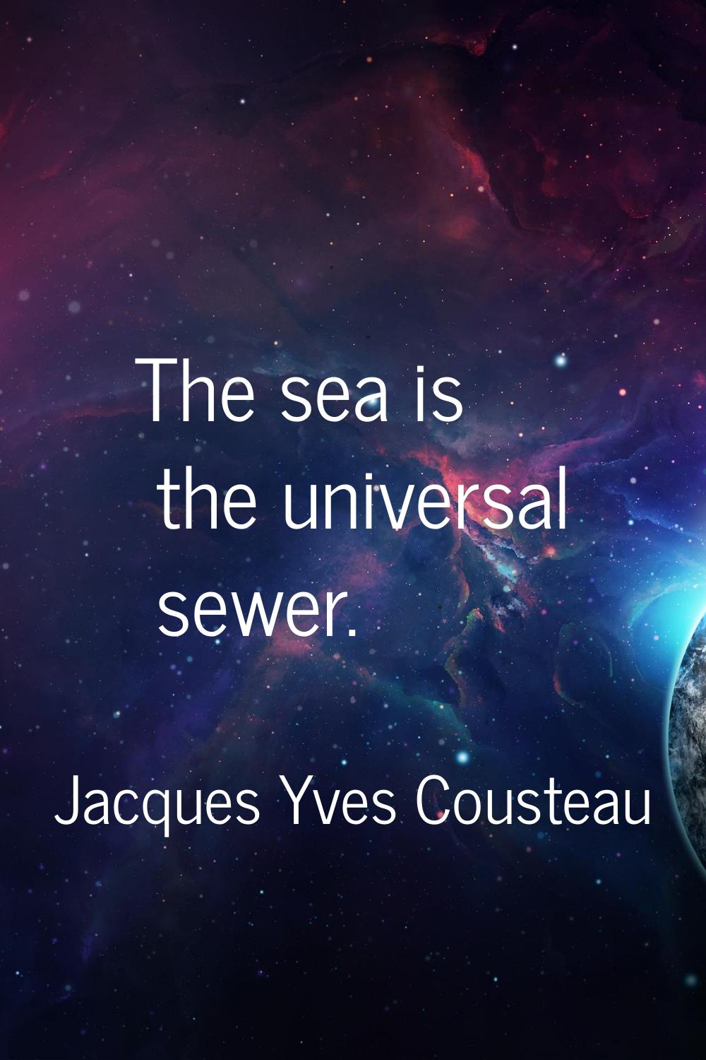 The sea is the universal sewer.