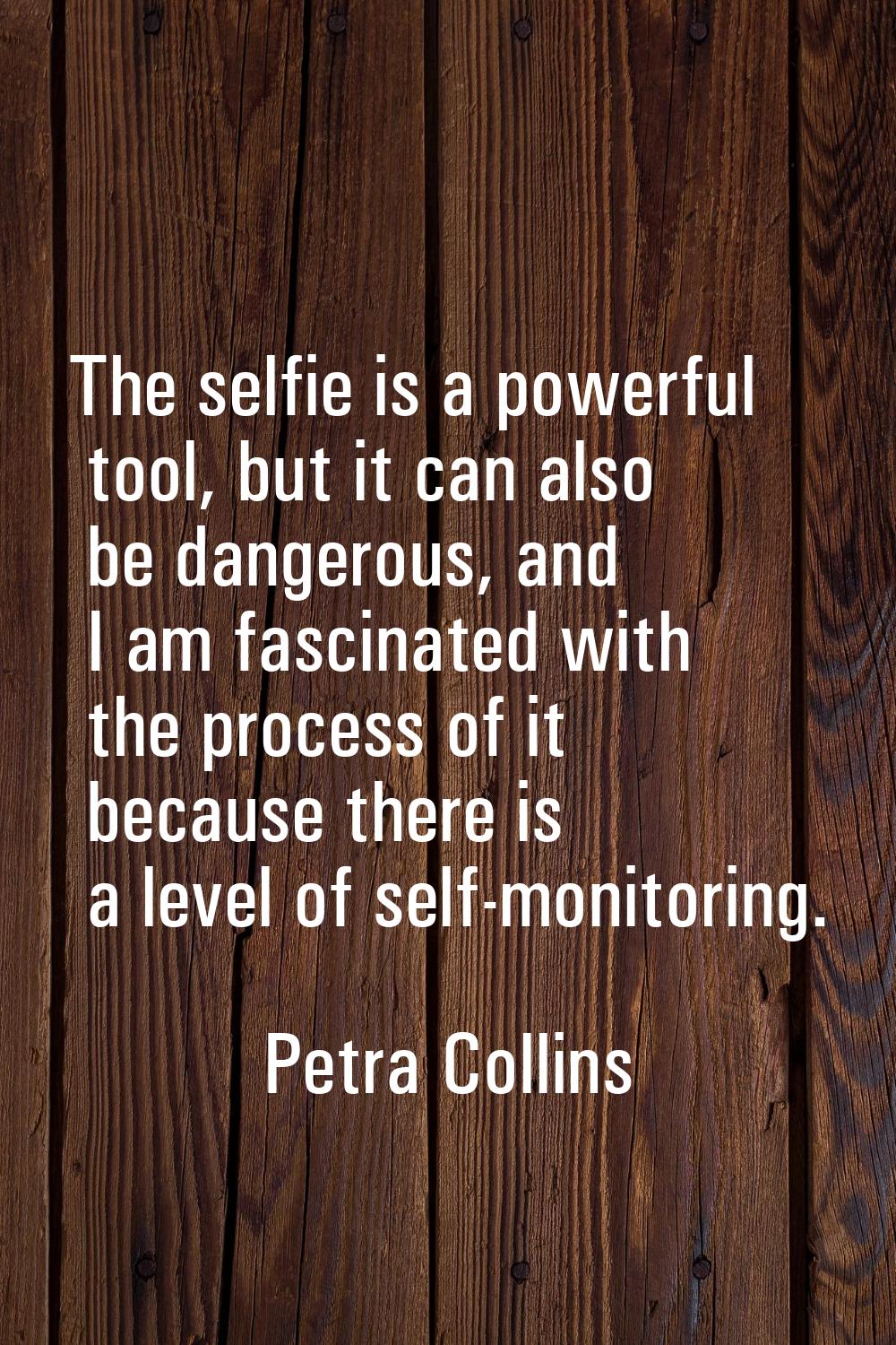 The selfie is a powerful tool, but it can also be dangerous, and I am fascinated with the process o