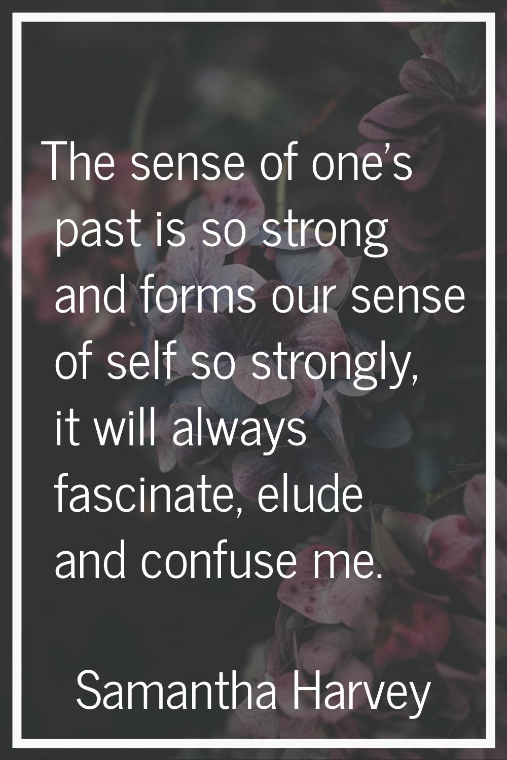 The sense of one's past is so strong and forms our sense of self so strongly, it will always fascin