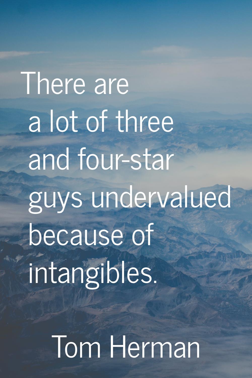 There are a lot of three and four-star guys undervalued because of intangibles.