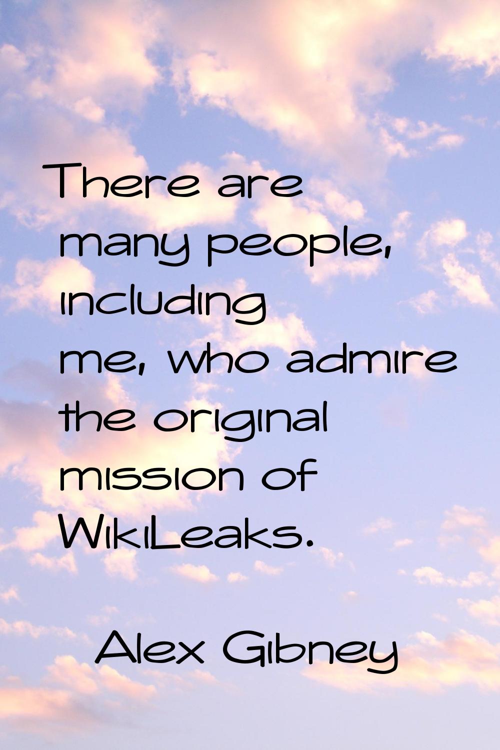 There are many people, including me, who admire the original mission of WikiLeaks.