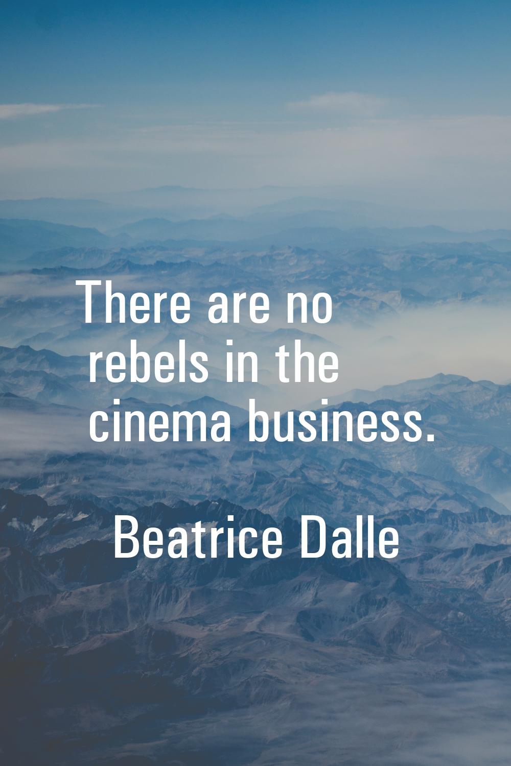 There are no rebels in the cinema business.