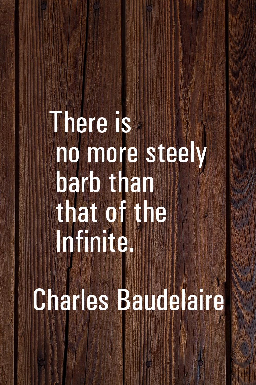 There is no more steely barb than that of the Infinite.