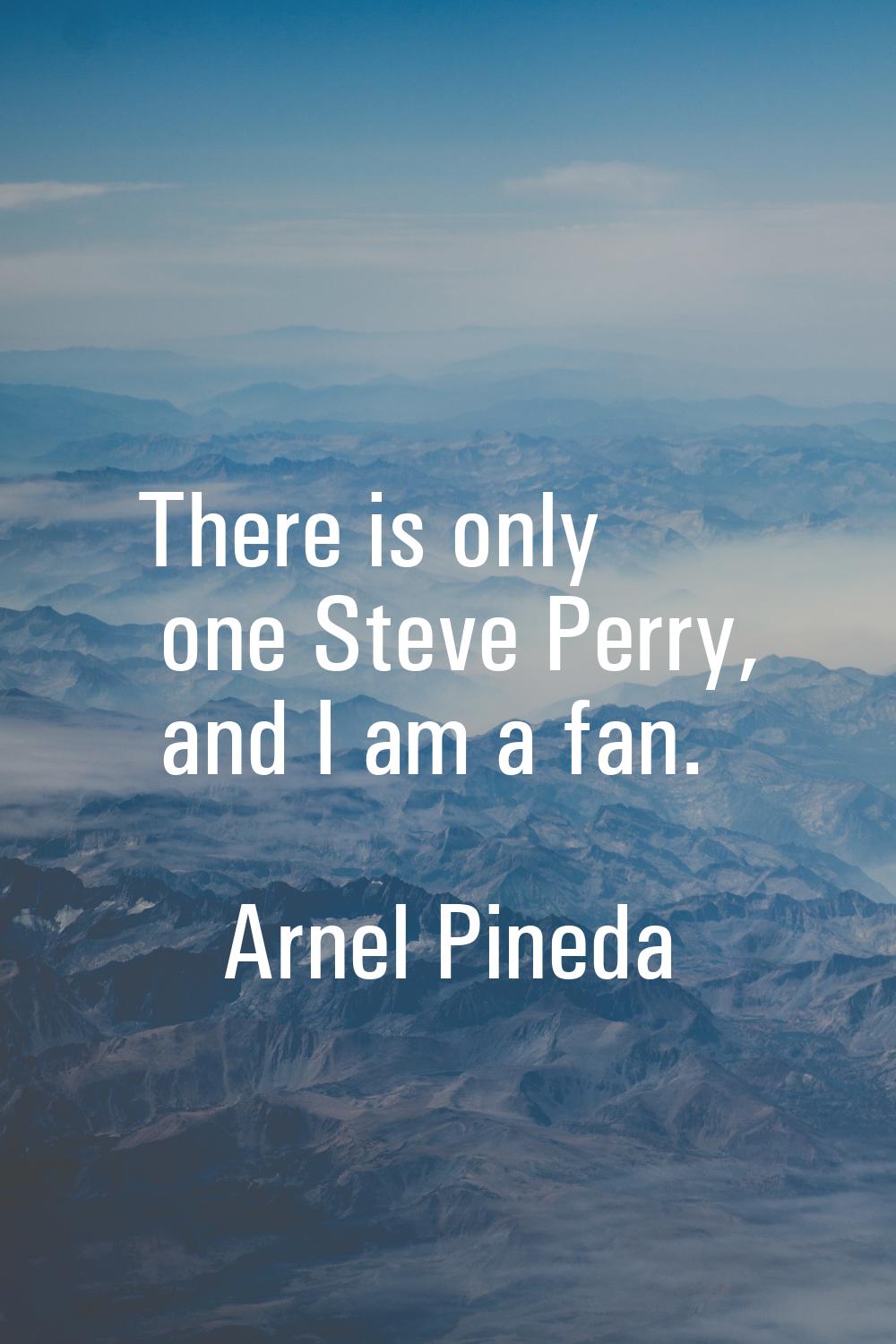There is only one Steve Perry, and I am a fan.