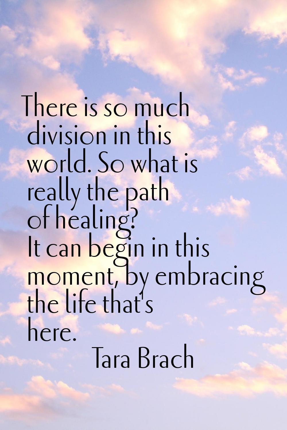There is so much division in this world. So what is really the path of healing? It can begin in thi
