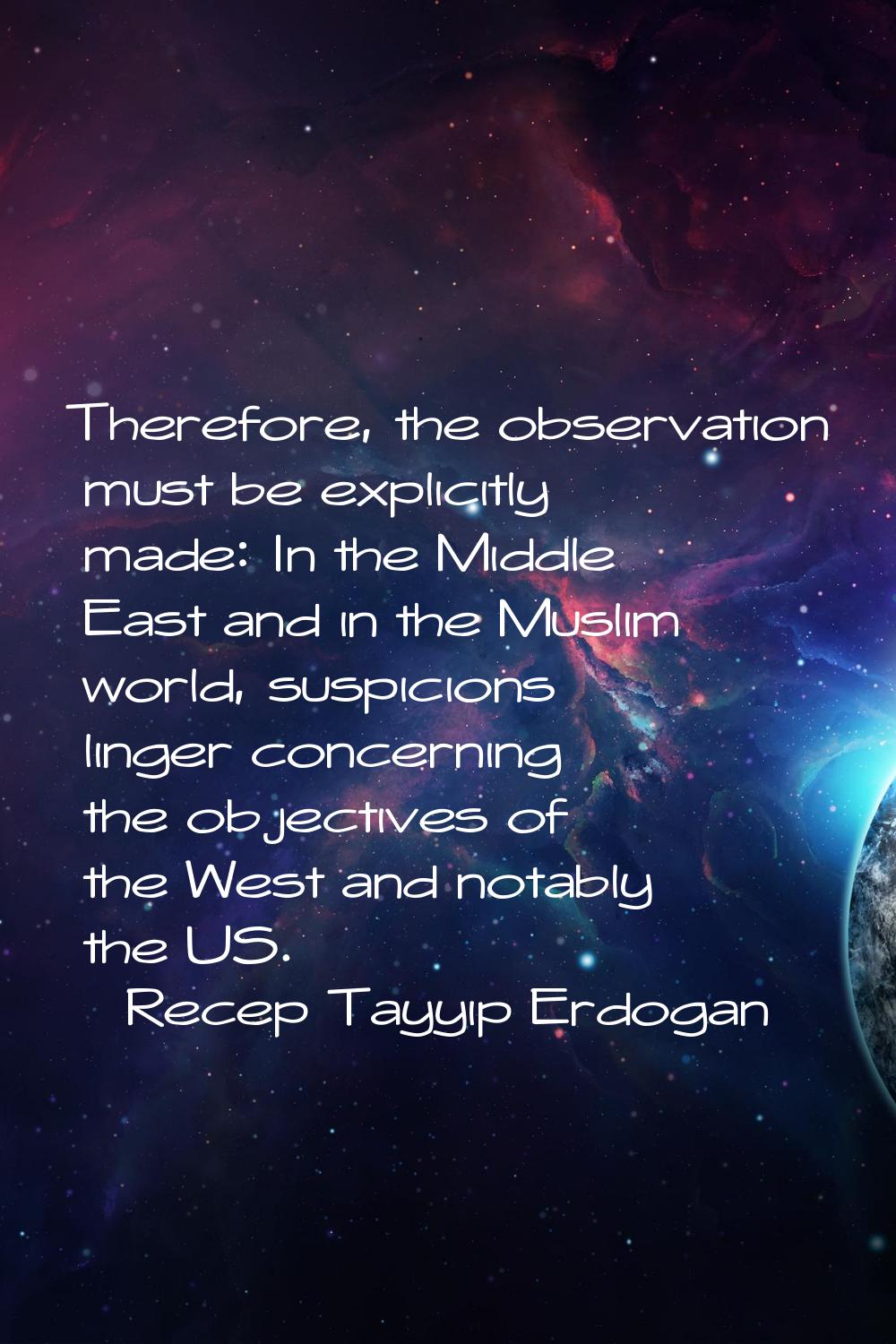 Therefore, the observation must be explicitly made: In the Middle East and in the Muslim world, sus