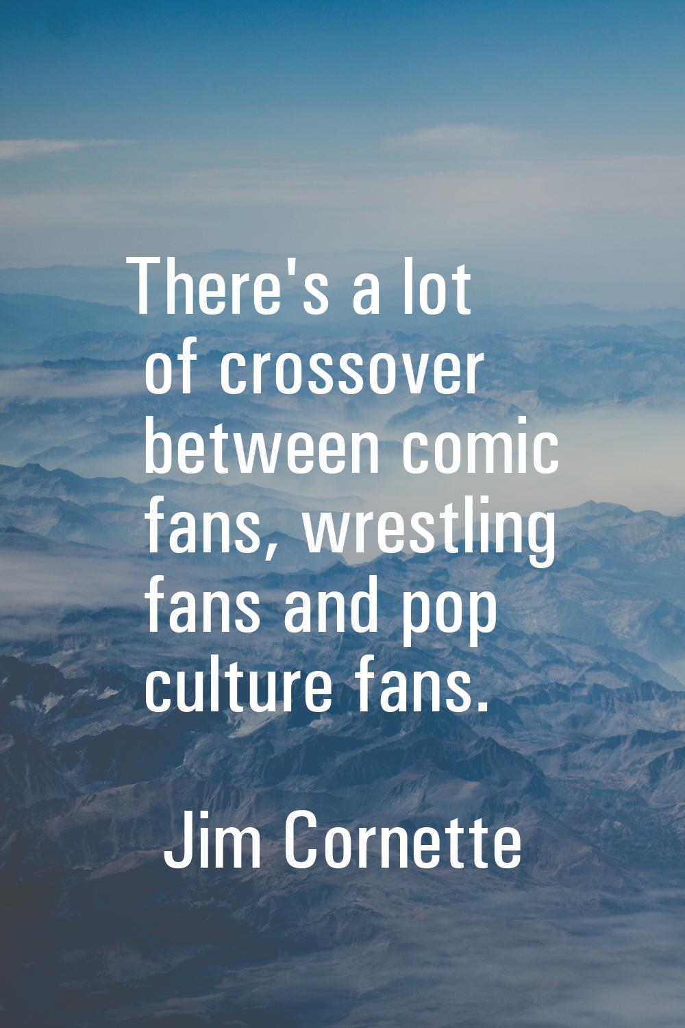 There's a lot of crossover between comic fans, wrestling fans and pop culture fans.