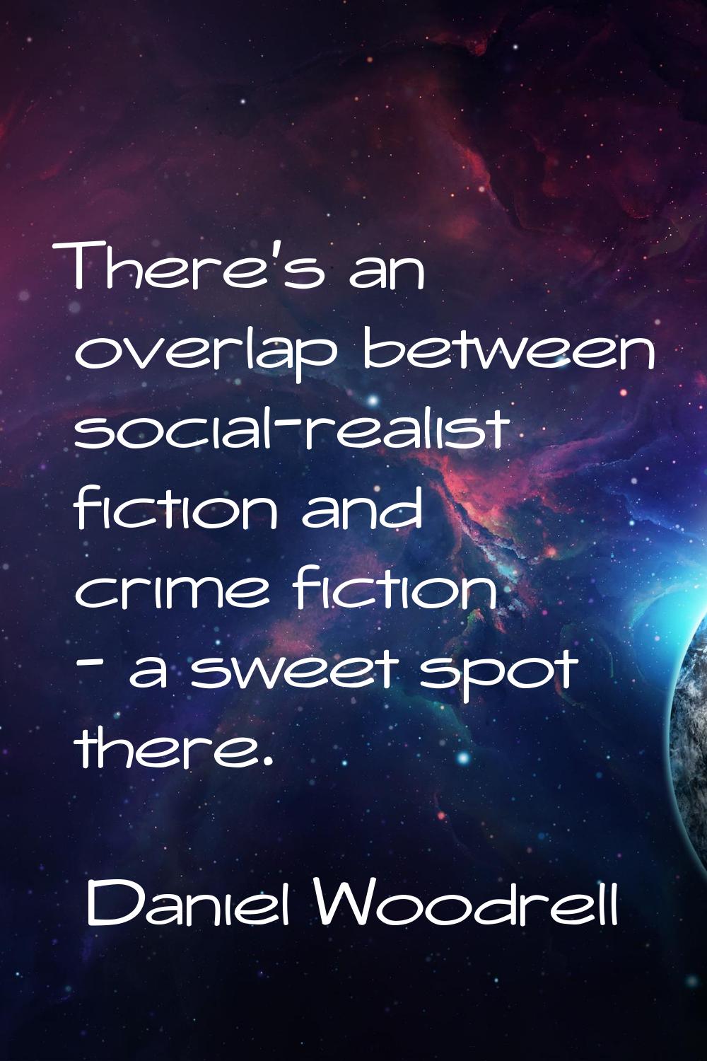 There's an overlap between social-realist fiction and crime fiction - a sweet spot there.