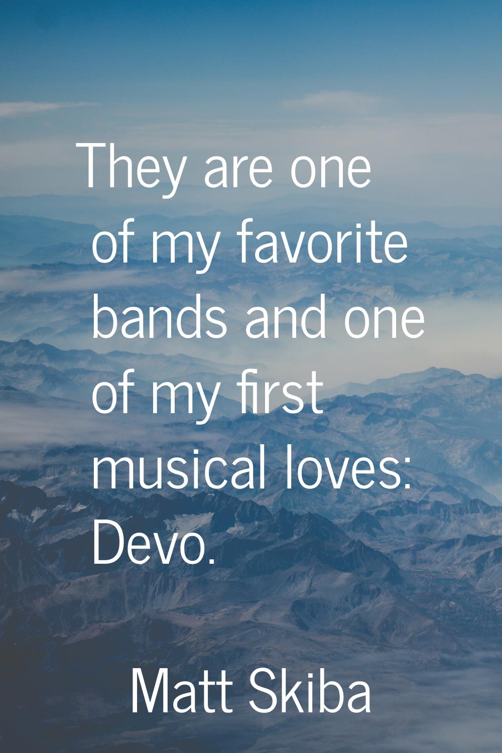 They are one of my favorite bands and one of my first musical loves: Devo.