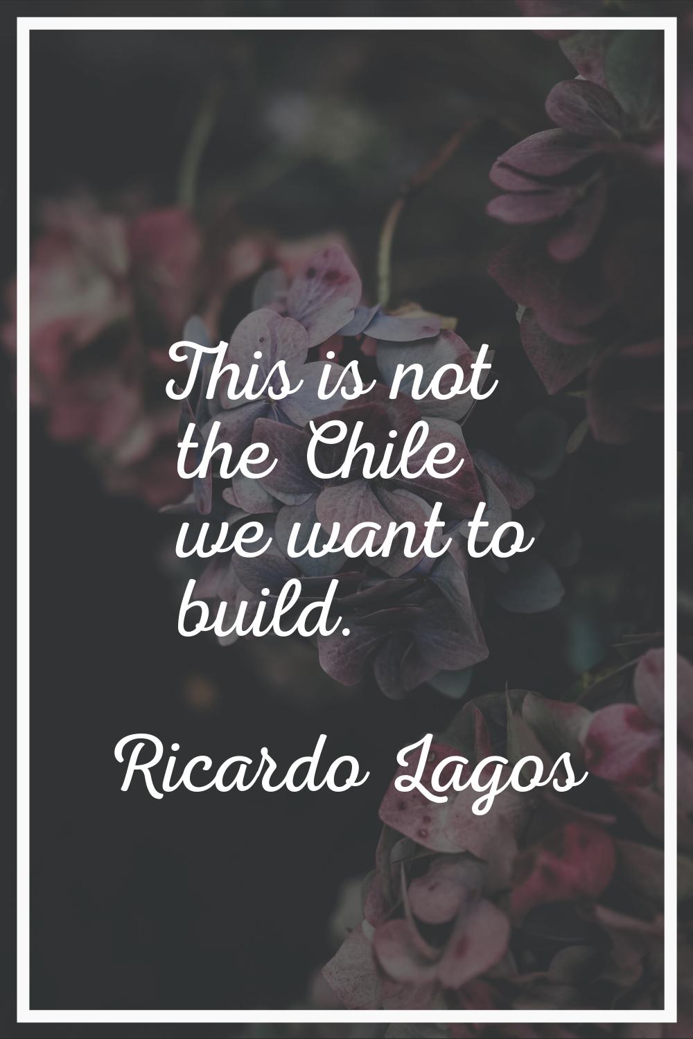 This is not the Chile we want to build.