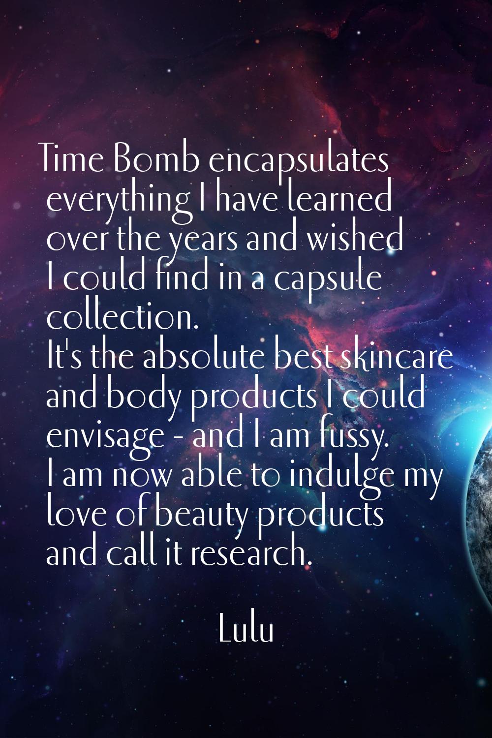 Time Bomb encapsulates everything I have learned over the years and wished I could find in a capsul
