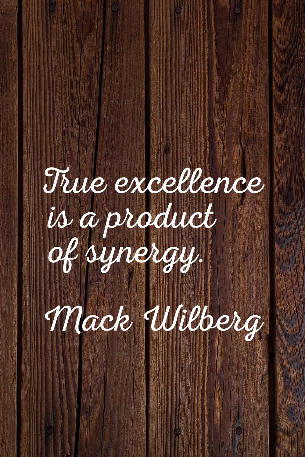True excellence is a product of synergy.