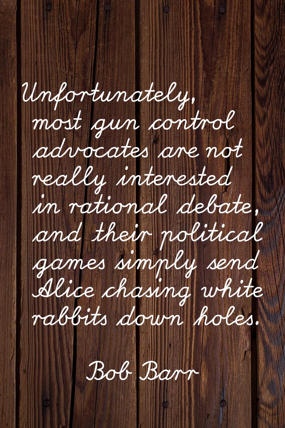 Unfortunately, most gun control advocates are not really interested in rational debate, and their p