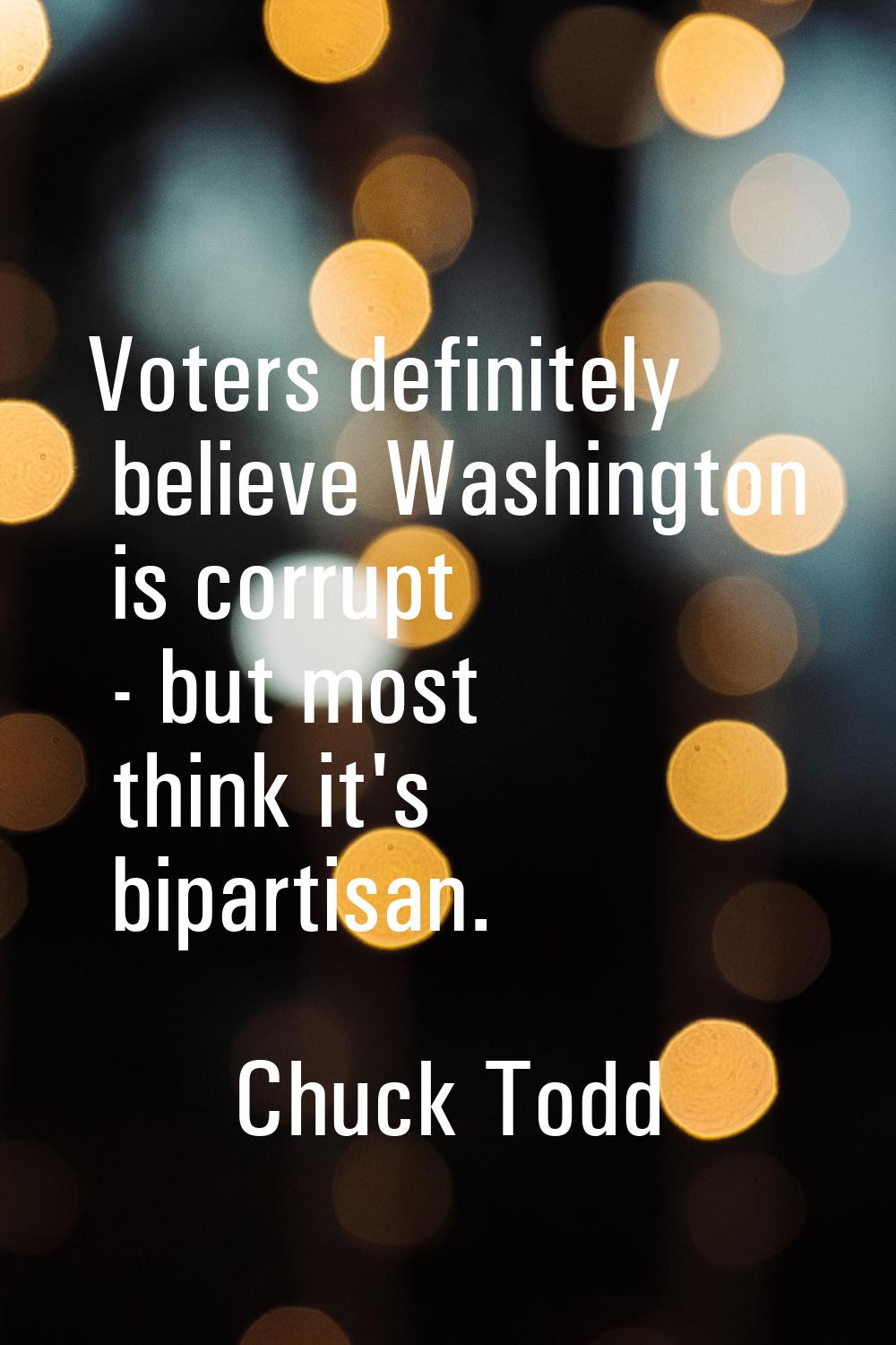 Voters definitely believe Washington is corrupt - but most think it's bipartisan.