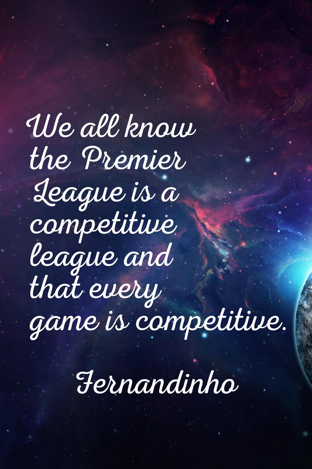We all know the Premier League is a competitive league and that every game is competitive.