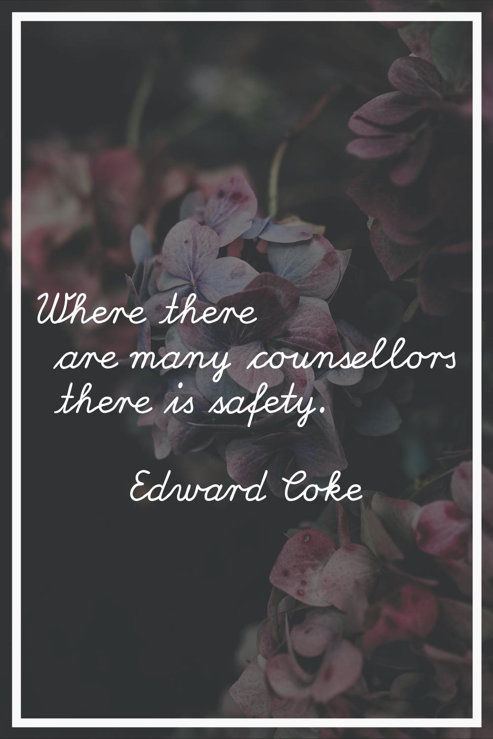 Where there are many counsellors there is safety.