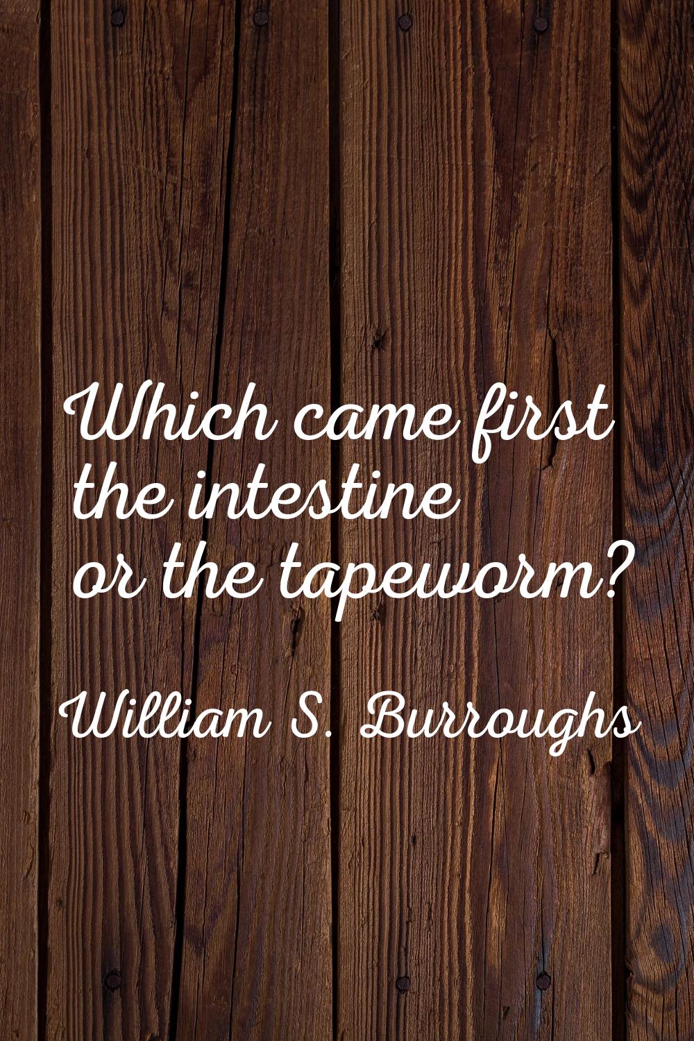 Which came first the intestine or the tapeworm?