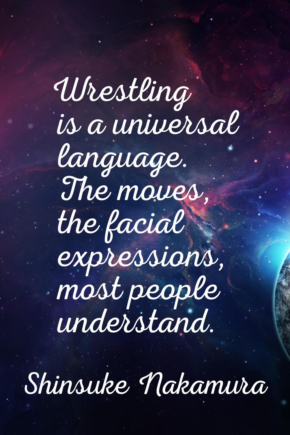 Wrestling is a universal language. The moves, the facial expressions, most people understand.