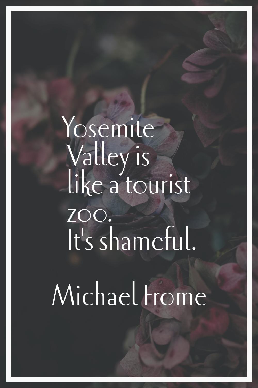 Yosemite Valley is like a tourist zoo. It's shameful.
