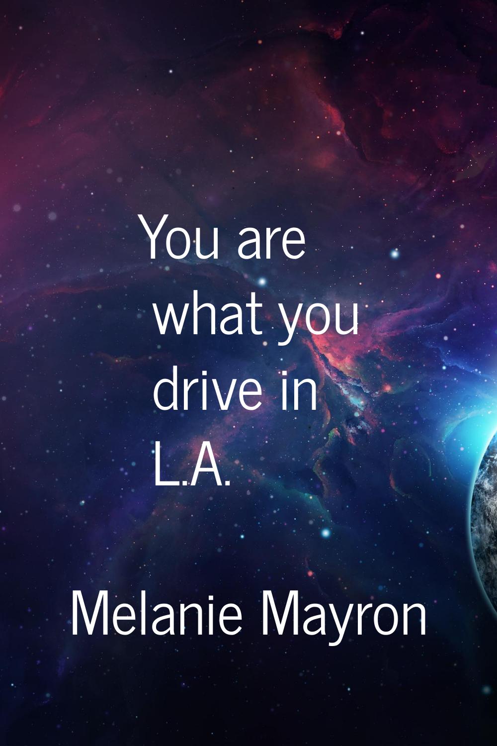 You are what you drive in L.A.