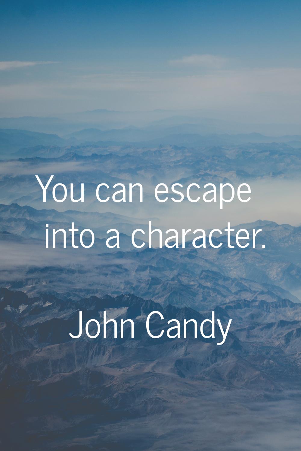 You can escape into a character.
