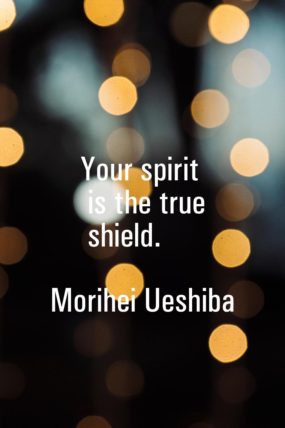 Your spirit is the true shield.
