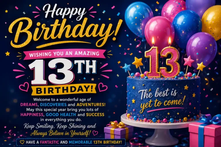 Birthday Wishes for 13th Birthday