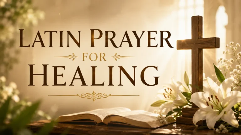 Latin Prayer for Healing